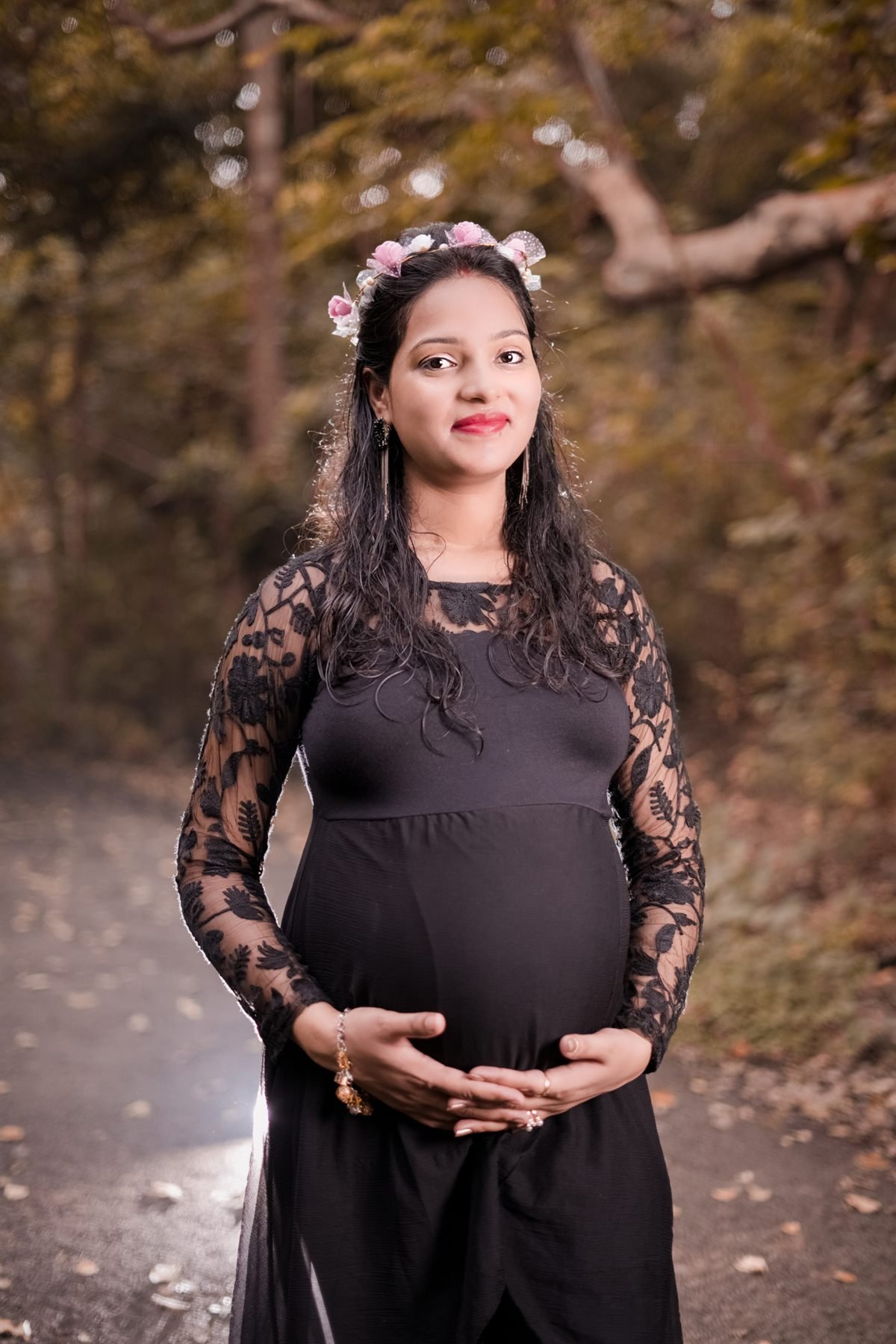 Maternity portrait outdoors