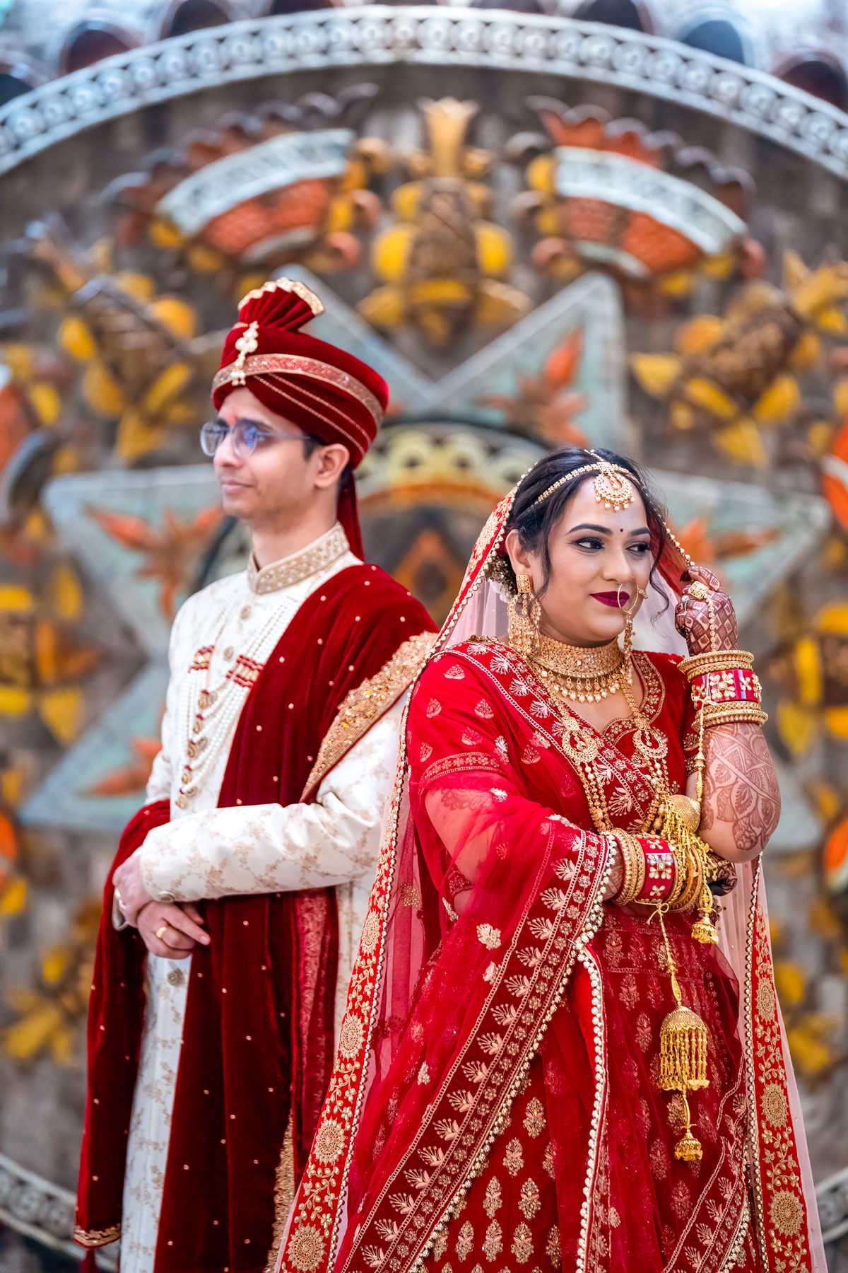 Bride in traditional wedding attire