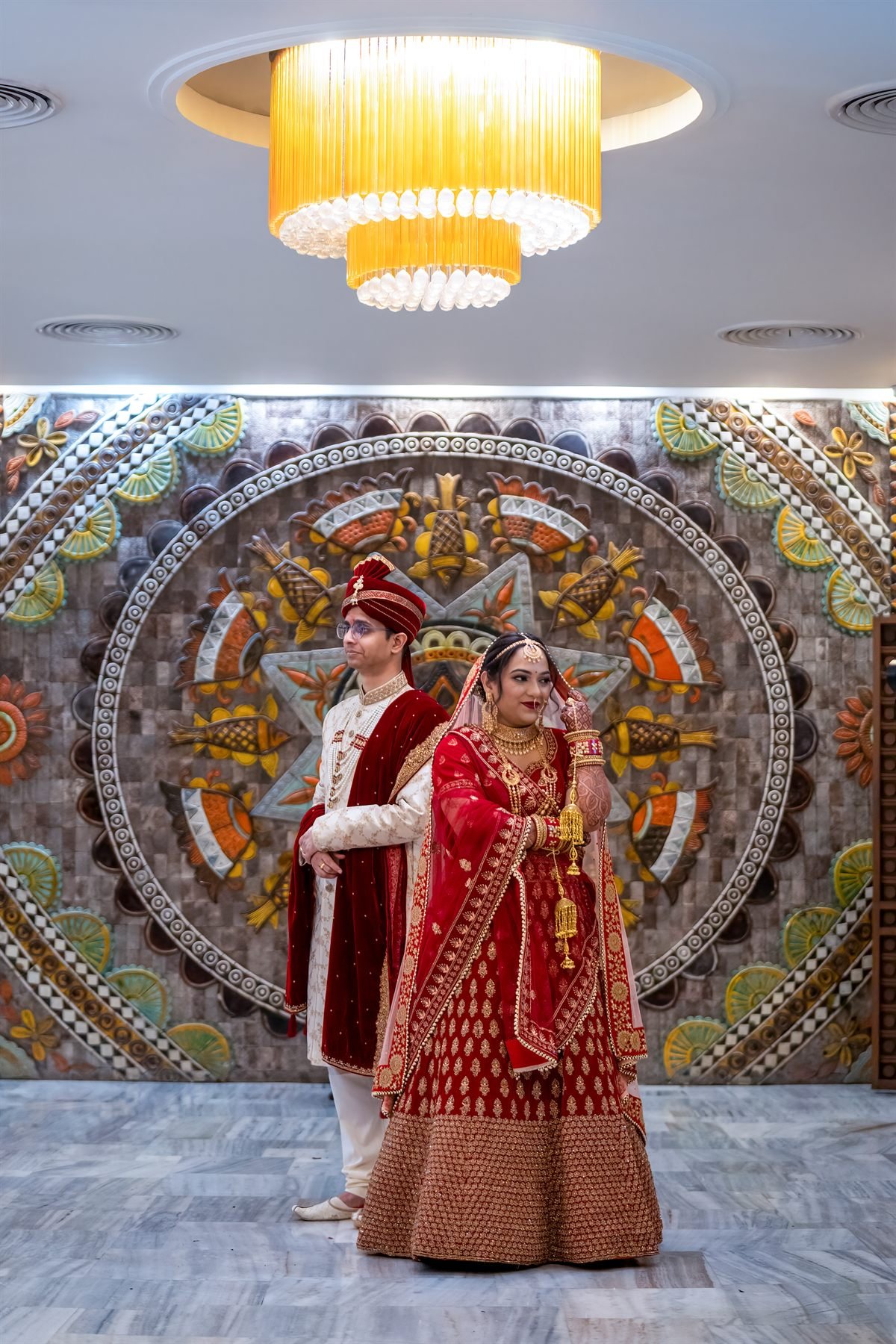 Indian wedding couple portrait